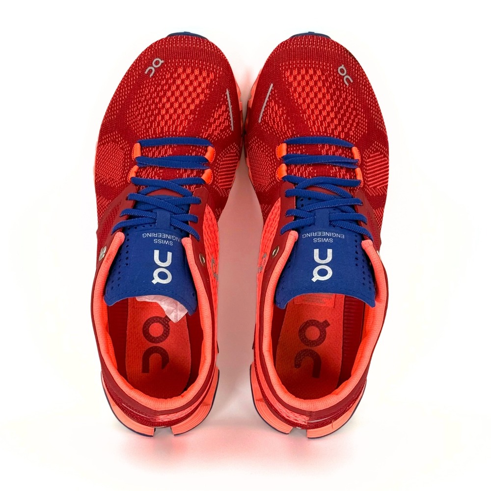 On Cloud X Womens 6.5 Running Shoes Red Orange Athletic Gym Training Sneakers - Picture 7 of 10